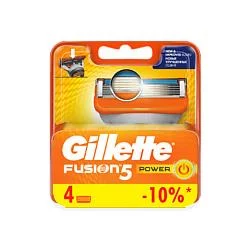 GILLETTE Сменные кассеты для бритвы Gillette Fusion Power 2 шт.