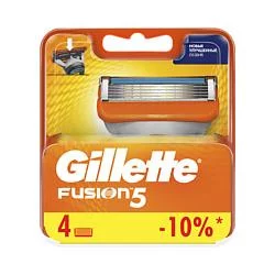 GILLETTE Сменные кассеты для бритвы Gillette Fusion 6 шт.